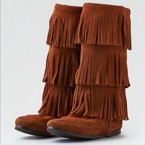 Minnetonka Triple Fringe Boots
